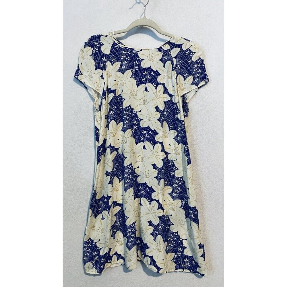 Zara Dress Womens Large Yellow Blue Sheath Mini Cap Sleeve Flirty Feminine